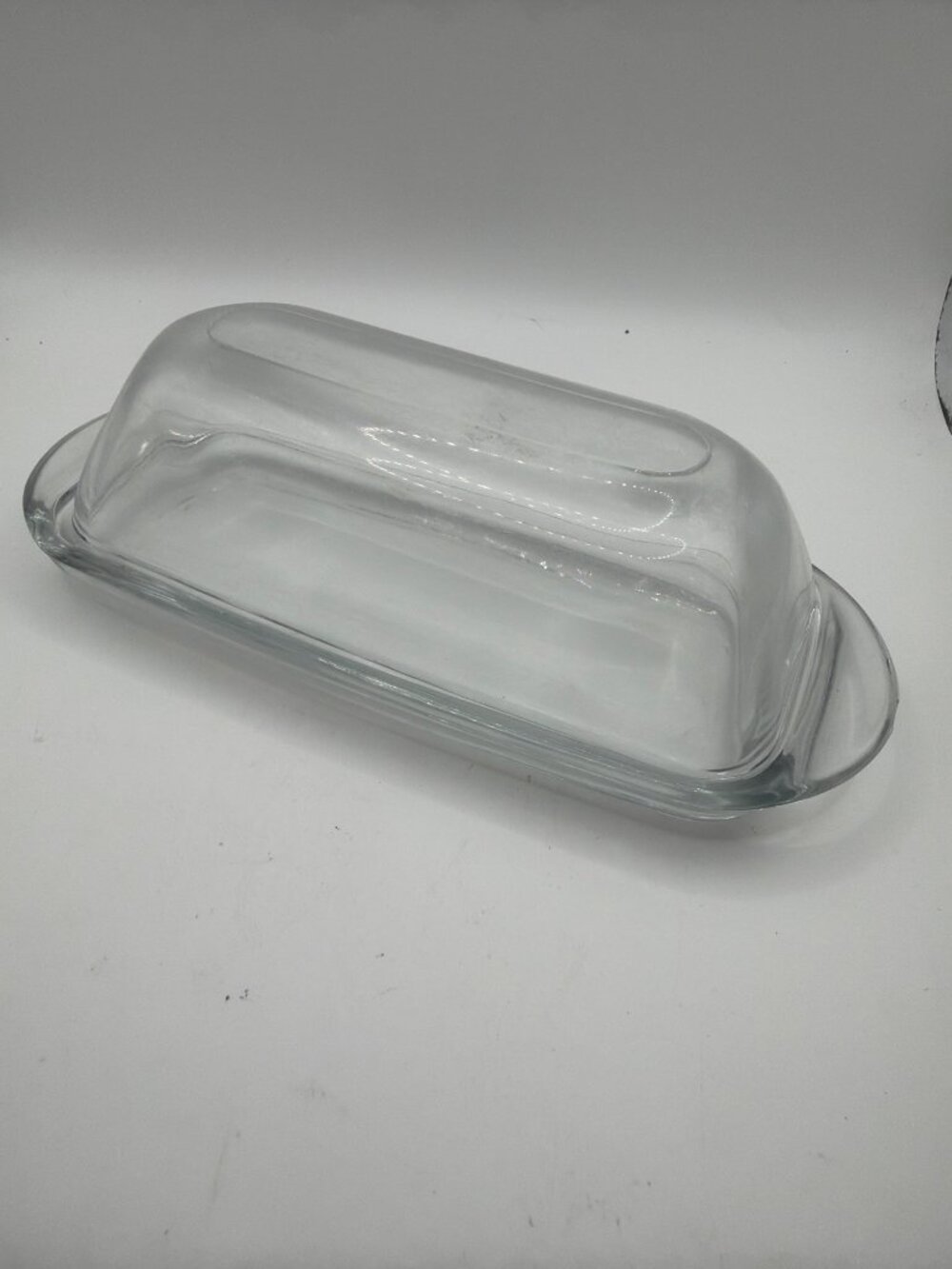 Clear Glass Butter Dish With Lid - Rectangular Design For Classic Table Settings